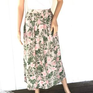 Vintage 90’s Pink Floral Midi Skirt